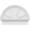 Ekena Millwork Half Round 4 Spoke Architectural Grade PVC Combination Pediment, 26"W x 19-3/4"H x 2-3/4"P PEDPC026X200HRO04 - alternate 5